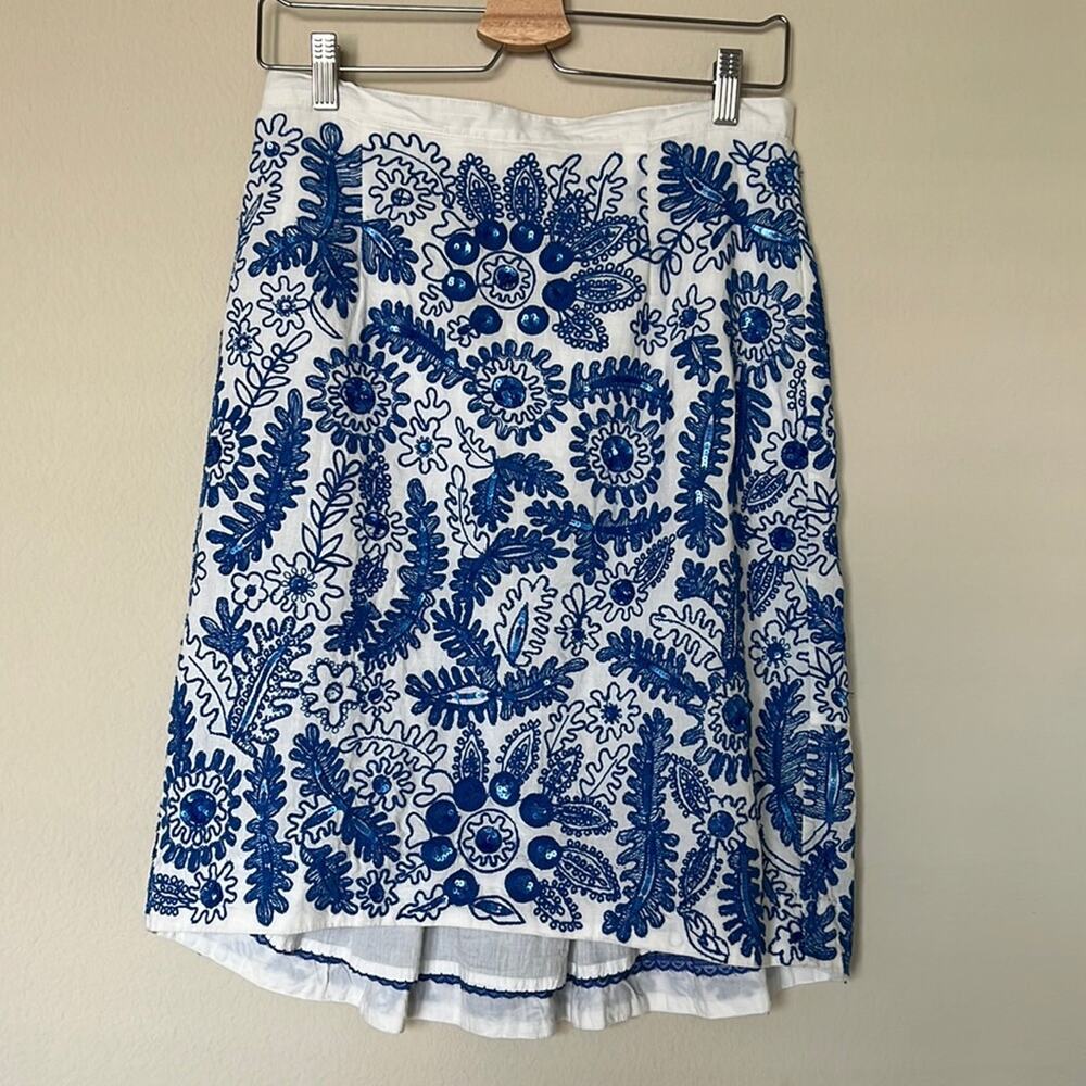 Like New Moulinette Soeurs Embroidered Skirt, size 8